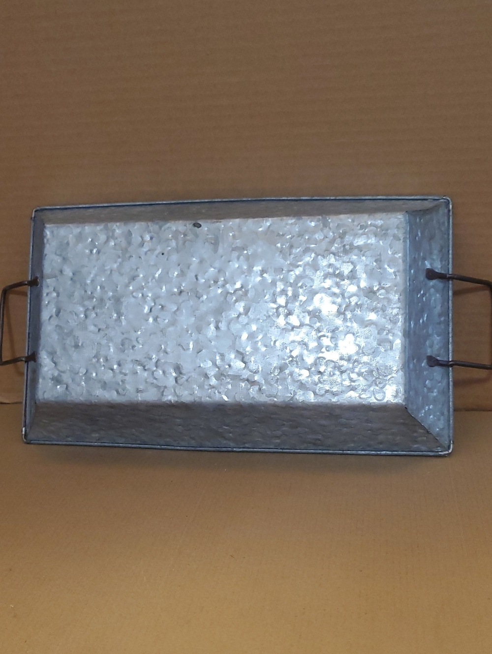 Galvanized Metal Rectangular Tub - Silver/Rustic - Picture 2 of 2